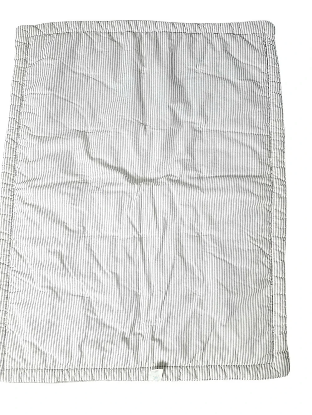 Cloud Island Baby Quilt Two By Two Animal Parade Grey & White Embroidered